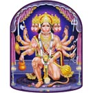 "Hanuman Pancha Mukha Violet" T-Shirt